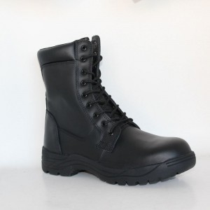 Full Grain Leather Black Combat Combat Boots